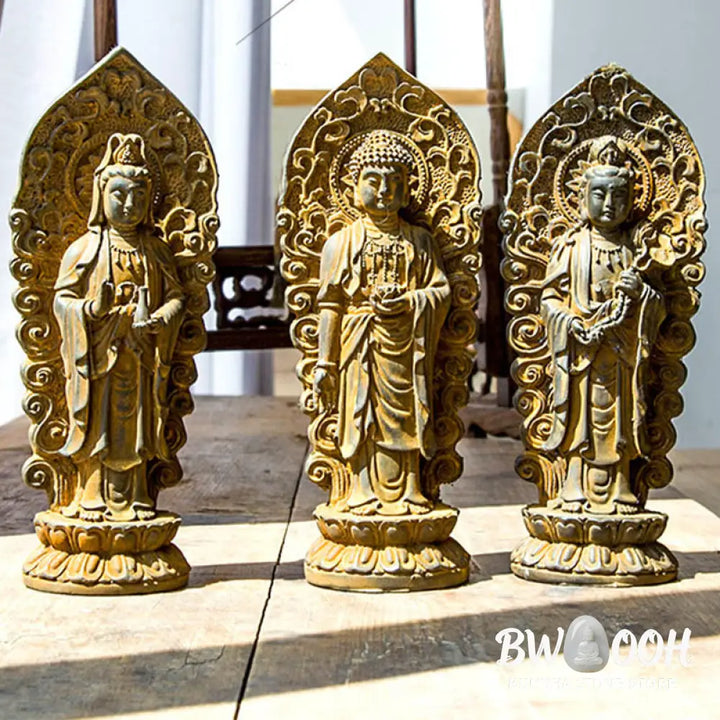 BWOOOH resin Kwan Yin statue - Handmade Amitabha Guanyin Avalokite
