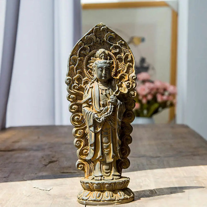 BWOOOH resin Kwan Yin statue - Handmade Amitabha Guanyin Avalokite