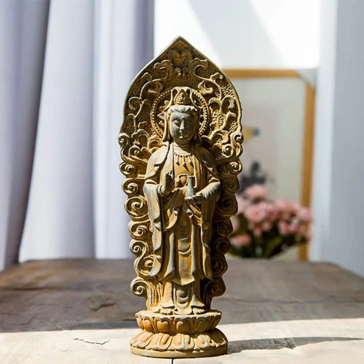 BWOOOH resin Kwan Yin statue - Handmade Amitabha Guanyin Avalokite