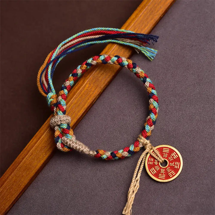 BWOOOH Handmade Bagua Harmony Multicolored Rope Bracelet - BWOOOH - 14-18cm - Bracelet