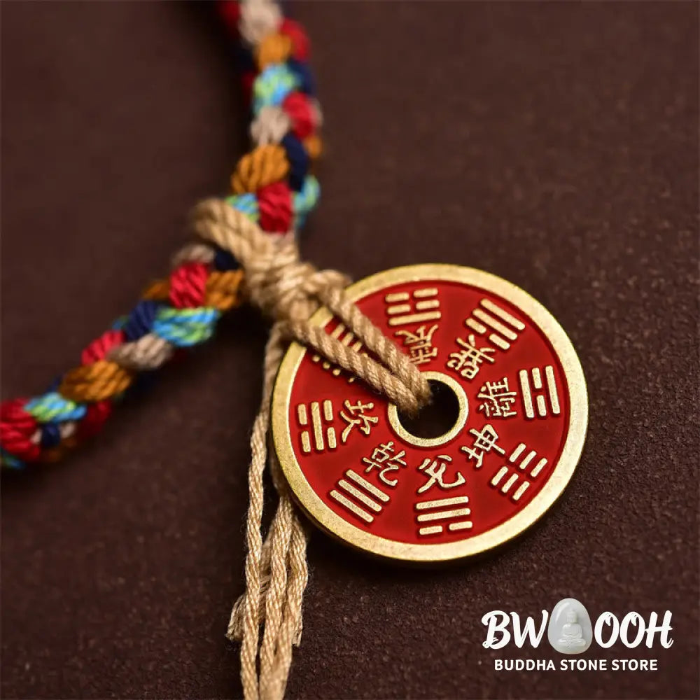 Buddha Stones Handmade Bagua Harmony Multicolored Rope Bracelet - BWOOOH - 14-18cm - Bracelet