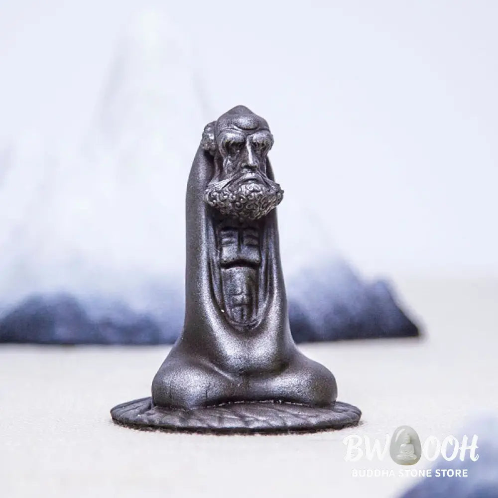 BWOOOH resin Buddha statue - Handmade Bodhidharma Iron Powder Ru