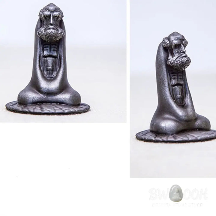 BWOOOH resin Buddha statue - Handmade Bodhidharma Iron Powder Ru