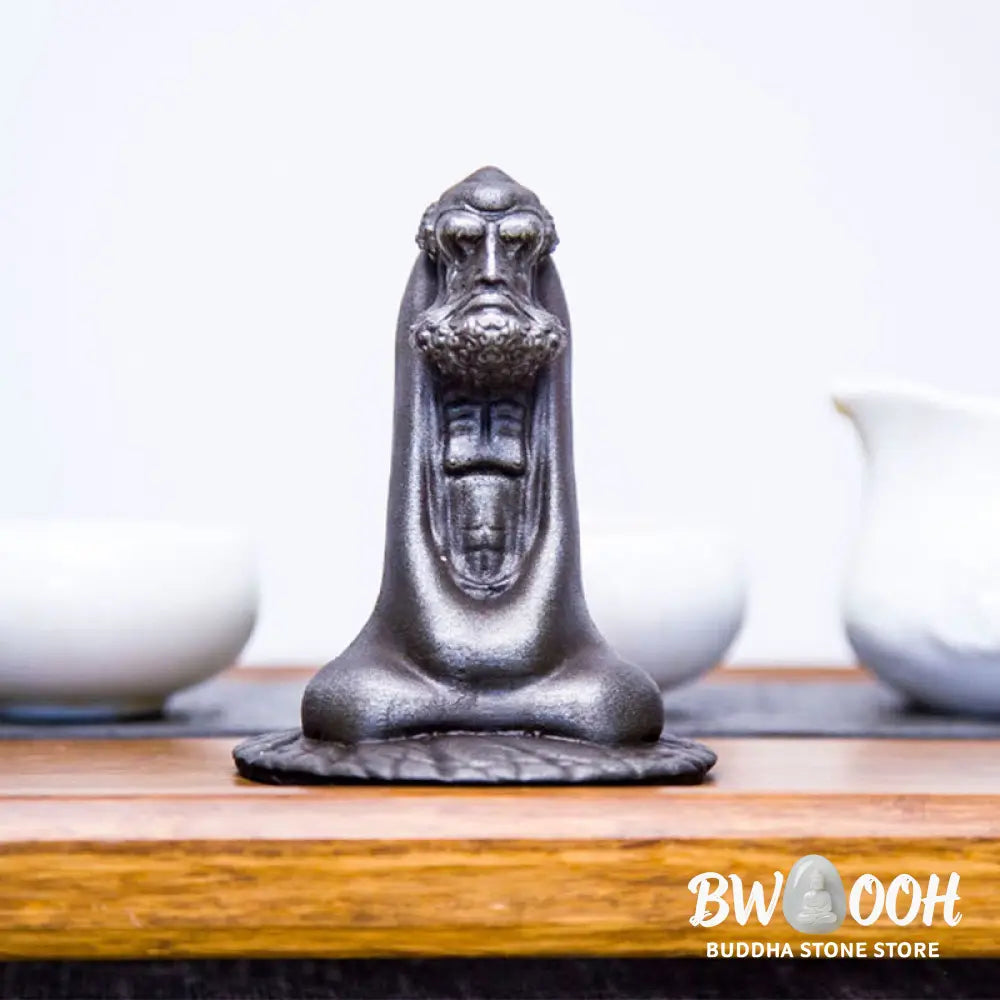 BWOOOH resin Buddha statue - Handmade Bodhidharma Iron Powder Ru