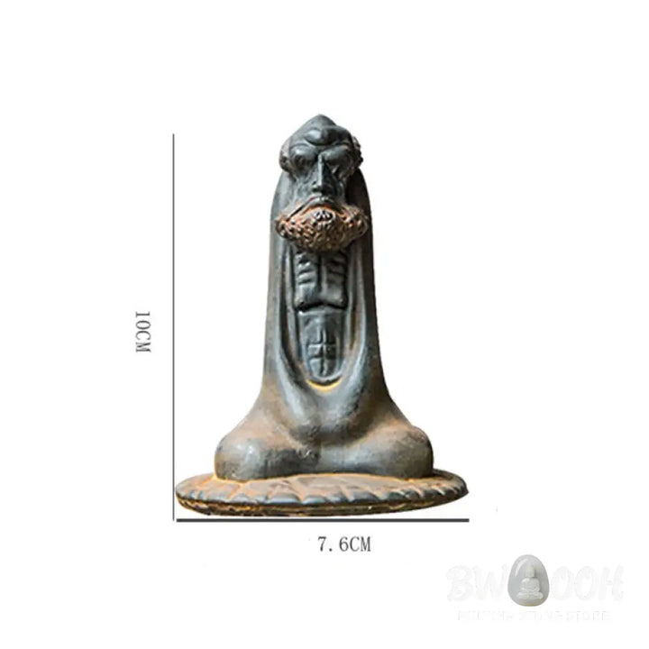 BWOOOH resin Buddha statue - Handmade Bodhidharma Iron Powder Ru