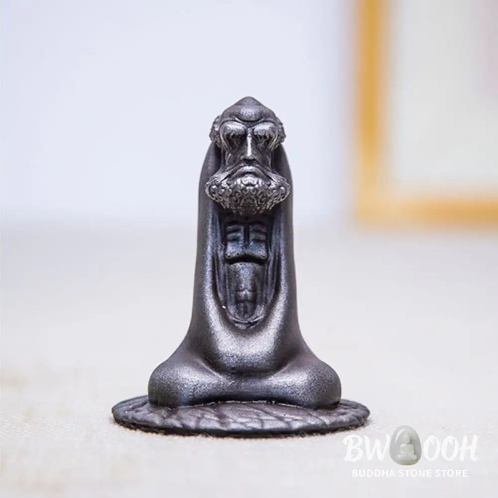 BWOOOH resin Buddha statue - Handmade Bodhidharma Iron Powder Ru