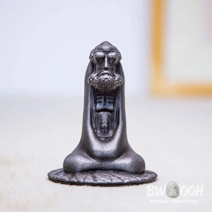 BWOOOH resin Buddha statue - Handmade Bodhidharma Iron Powder Ru