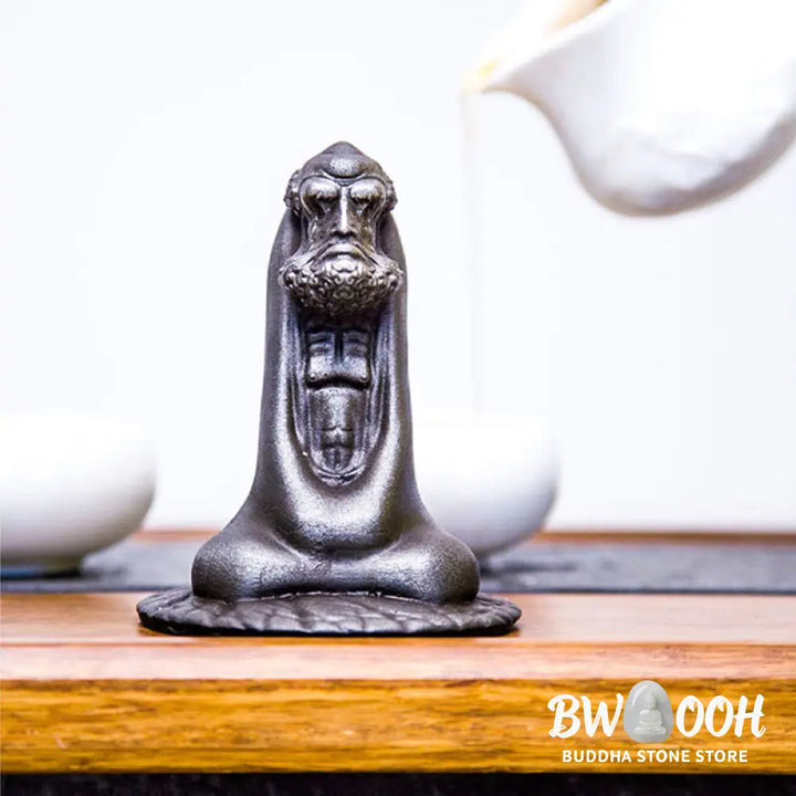 BWOOOH resin Buddha statue - Handmade Bodhidharma Iron Powder Ru