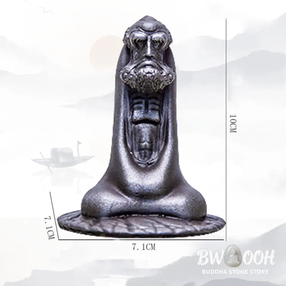 BWOOOH resin Buddha statue - Handmade Bodhidharma Iron Powder Ru