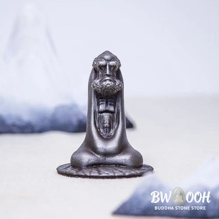 BWOOOH resin Buddha statue - Handmade Bodhidharma Iron Powder Ru