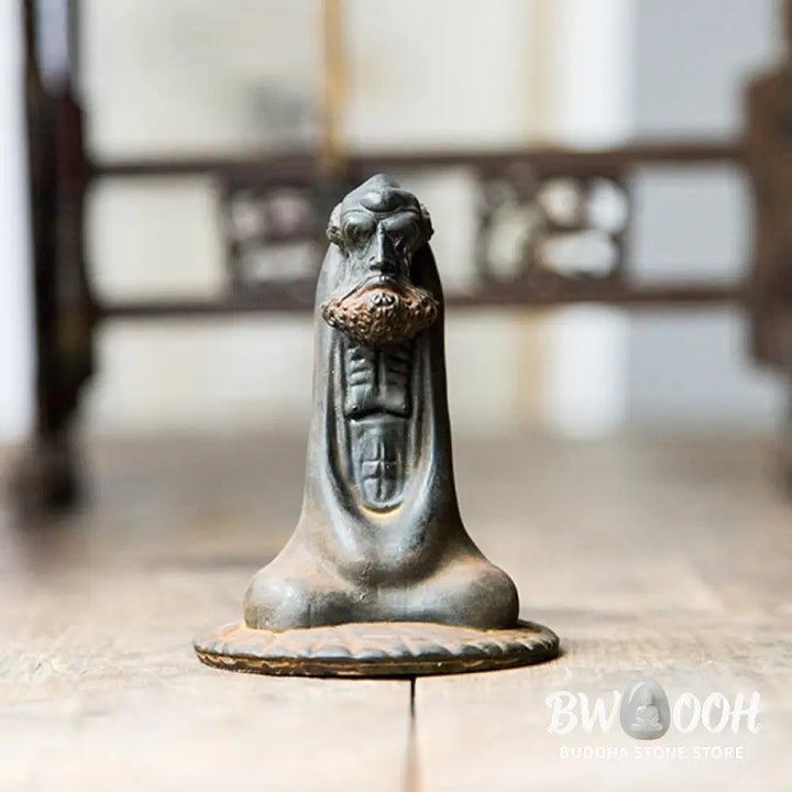 BWOOOH resin Buddha statue - Handmade Bodhidharma Iron Powder Ru