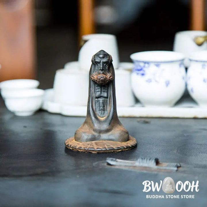 BWOOOH resin Buddha statue - Handmade Bodhidharma Iron Powder Ru