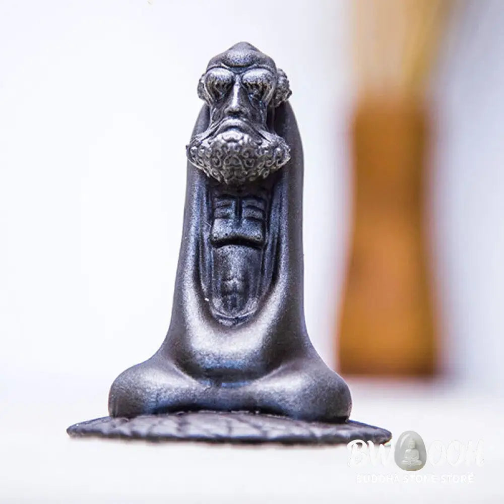 BWOOOH resin Buddha statue - Handmade Bodhidharma Iron Powder Ru