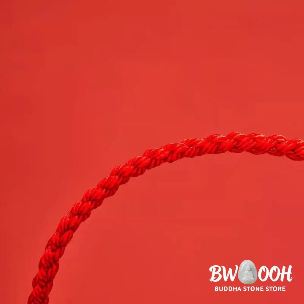 Buddha Stones Handmade Braided Red String 925 Sterling Silver Fu Character Luck Bracelet - BWOOOH - Bracelet