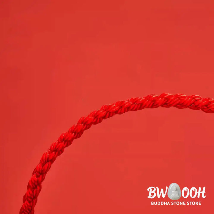 Buddha Stones Handmade Braided Red String 925 Sterling Silver Fu Character Luck Bracelet - BWOOOH - Bracelet