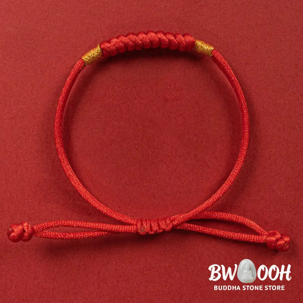 Buddha Stones Handmade Braided Red String Happy Knot Flat Knot Colorful Rope Bracelet - Bracelet