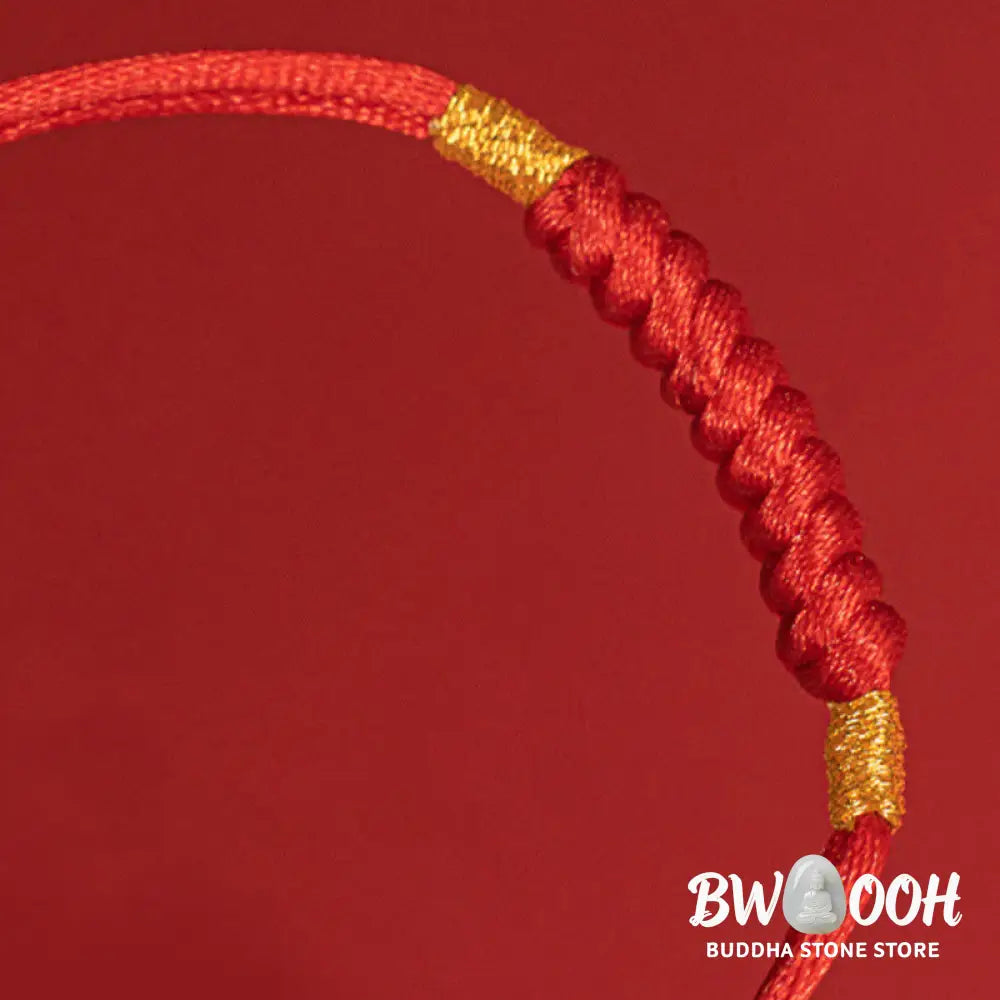 Buddha Stones Handmade Braided Red String Happy Knot Flat Knot Colorful Rope Bracelet - Bracelet