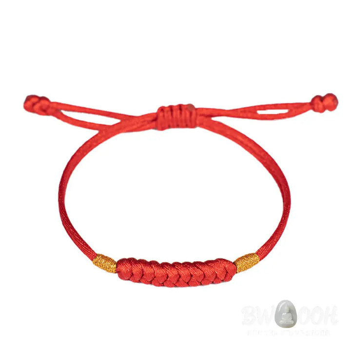 Buddha Stones Handmade Braided Red String Happy Knot Flat Knot Colorful Rope Bracelet - Bracelet