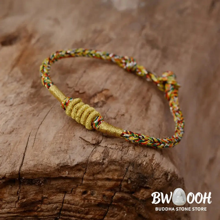 Buddha Stones Handmade Colorful King Kong Knot Protection Braid String Bracelet - Bracelet