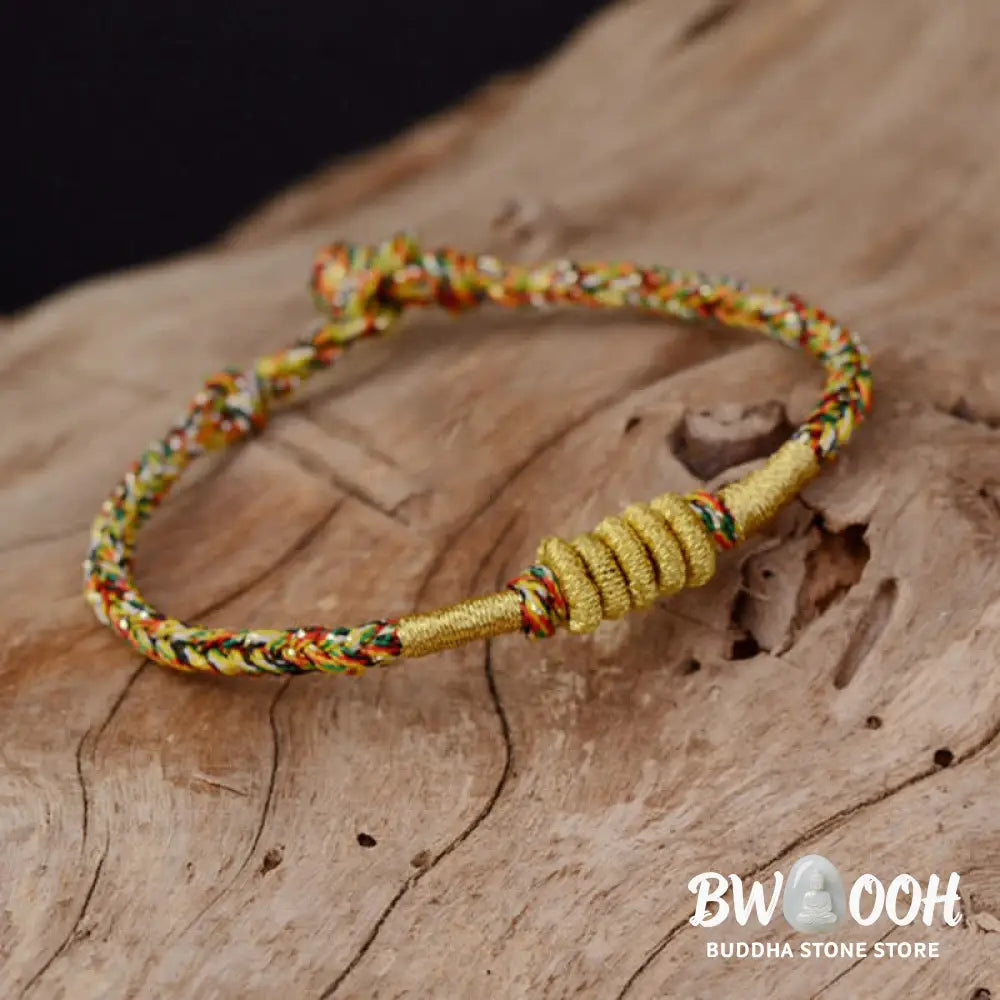 Buddha Stones Handmade Colorful King Kong Knot Protection Braid String Bracelet - Bracelet