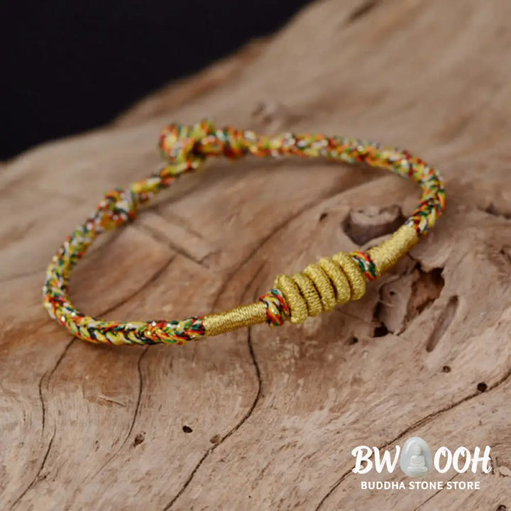 Buddha Stones Handmade Colorful King Kong Knot Protection Braid String Bracelet - Bracelet