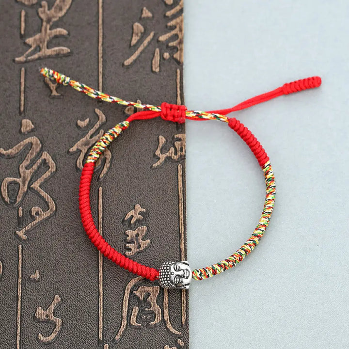BWOOOH Handmade Colorful King Kong Knot Buddha Serenity String Bracelet | spiritual healing bracelet