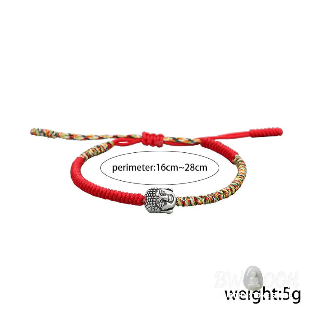 BWOOOH Handmade Colorful King Kong Knot Buddha Serenity String Bracelet | spiritual healing bracelet