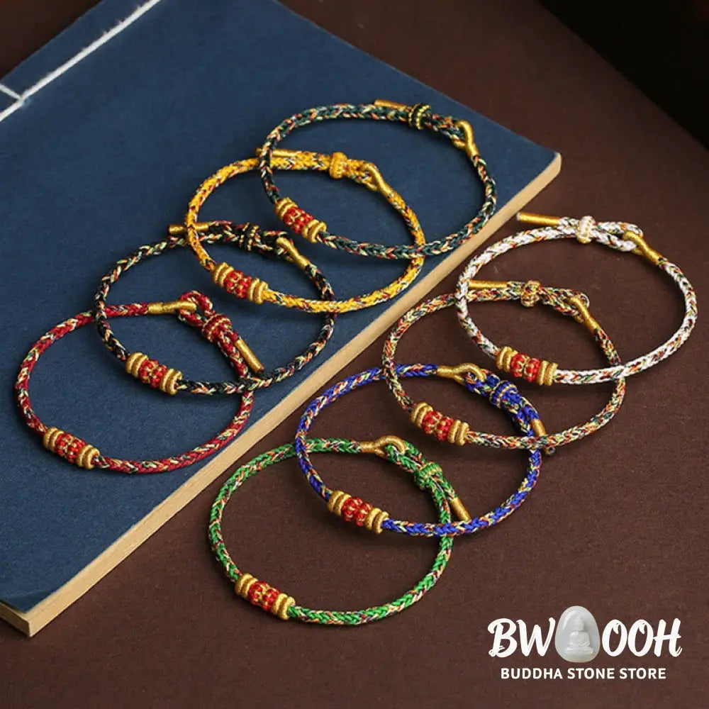 BWOOOH Handmade Colorful Rope King Kong Knot Braided Luck Bracelet | spiritual healing bracelet