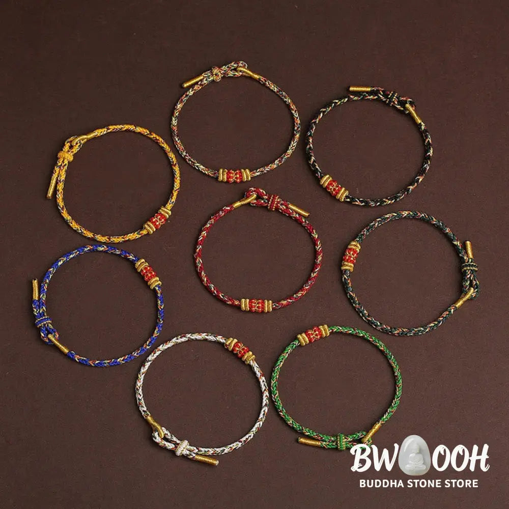 BWOOOH Handmade Colorful Rope King Kong Knot Braided Luck Bracelet | spiritual healing bracelet