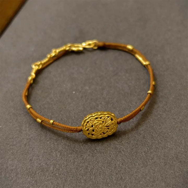 BWOOOH Handmade Copper Gold Plated Peony String Balance B