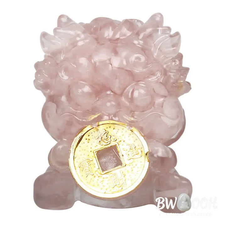 Buddha Stones Handmade Cute PiXiu Gold Coin Crystal Fengshui Energy Wealth Fortune Home Decoration - Decorations