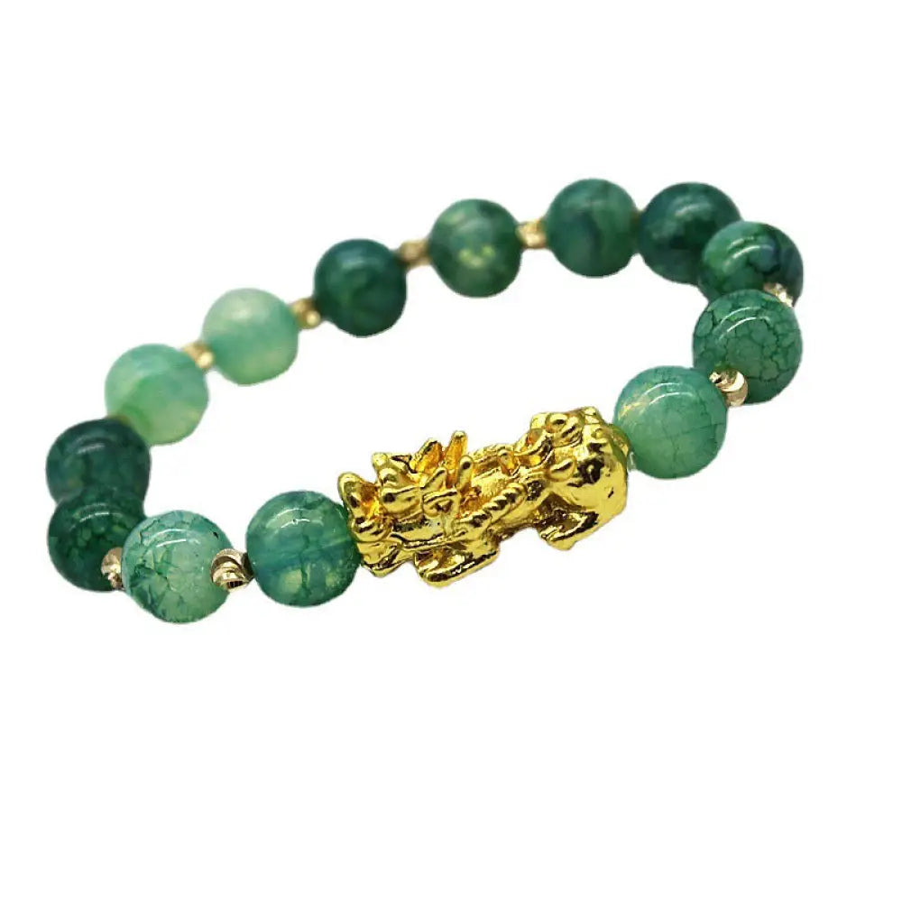 BWOOOH Handmade Cyan Jade Pi Xiu Success Bracelet - BWOOOH - Cyan Jade - Bracelet