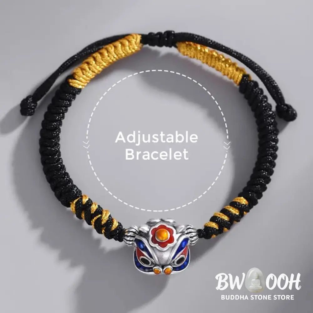Buddha Stones Handmade Dancing Lion Luck Braided String Bracelet - BWOOOH - Bracelet