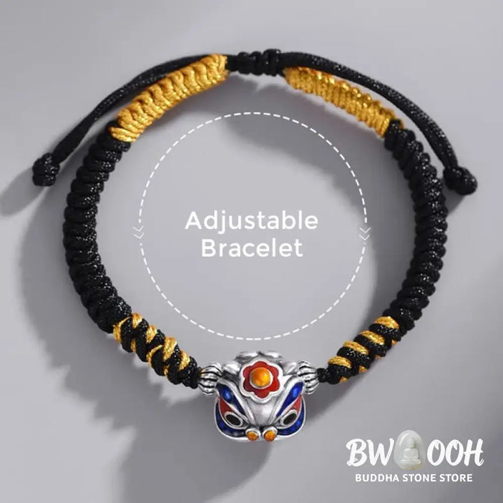 Buddha Stones Handmade Dancing Lion Luck Braided String Bracelet - BWOOOH - Bracelet