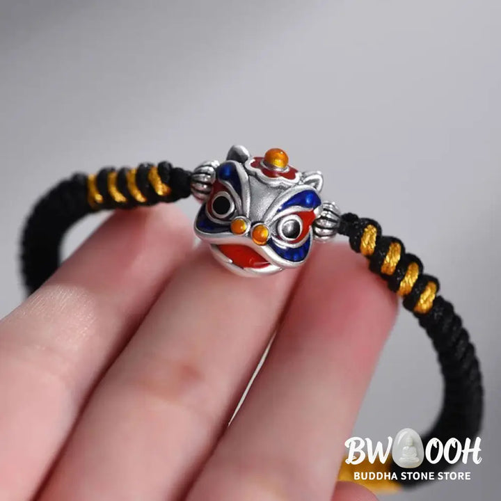 Buddha Stones Handmade Dancing Lion Luck Braided String Bracelet - BWOOOH - Bracelet