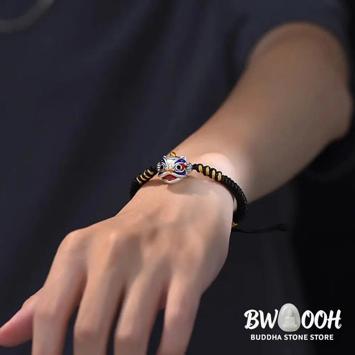 Buddha Stones Handmade Dancing Lion Luck Braided String Bracelet - BWOOOH - Bracelet