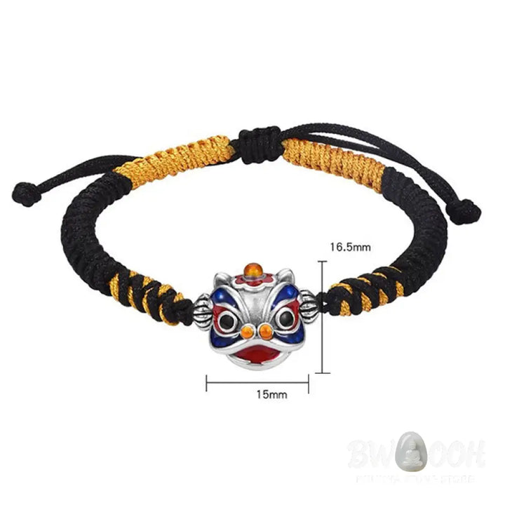 Buddha Stones Handmade Dancing Lion Luck Braided String Bracelet - BWOOOH - Bracelet