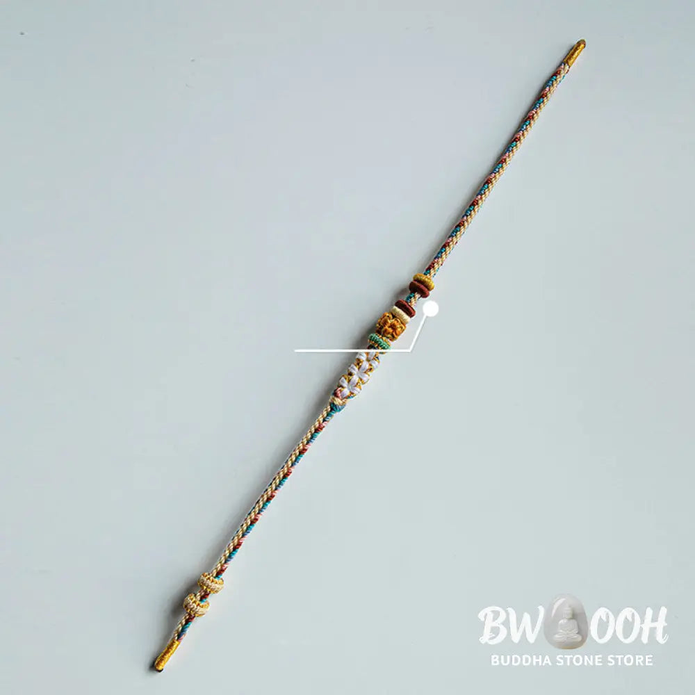 Buddha Stones Handmade Dunhuang Color Peach Blossom Pattern Braid String Bracelet - BWOOOH - Bracelet
