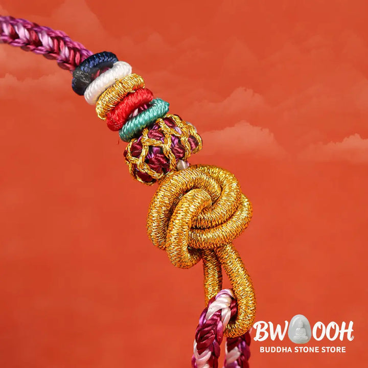 Buddha Stones Handmade Dunhuang Colorful Rope Protection Braid String Bracelet - BWOOOH - Bracelet