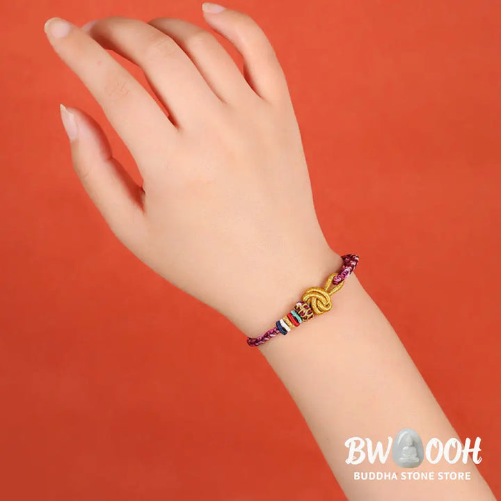 Buddha Stones Handmade Dunhuang Colorful Rope Protection Braid String Bracelet - BWOOOH - Bracelet