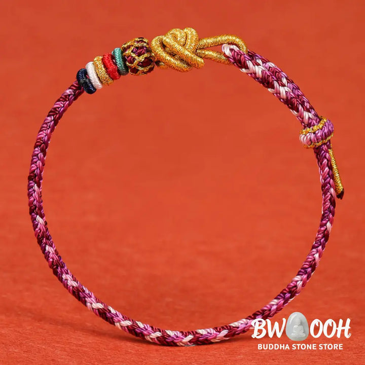 Buddha Stones Handmade Dunhuang Colorful Rope Protection Braid String Bracelet - BWOOOH - Bracelet