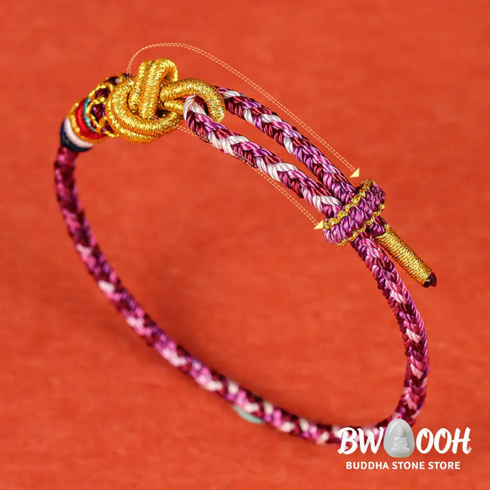 Buddha Stones Handmade Dunhuang Colorful Rope Protection Braid String Bracelet - BWOOOH - Bracelet