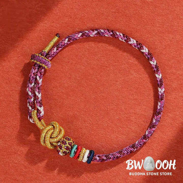Buddha Stones Handmade Dunhuang Colorful Rope Protection Braid String Bracelet - BWOOOH - Bracelet