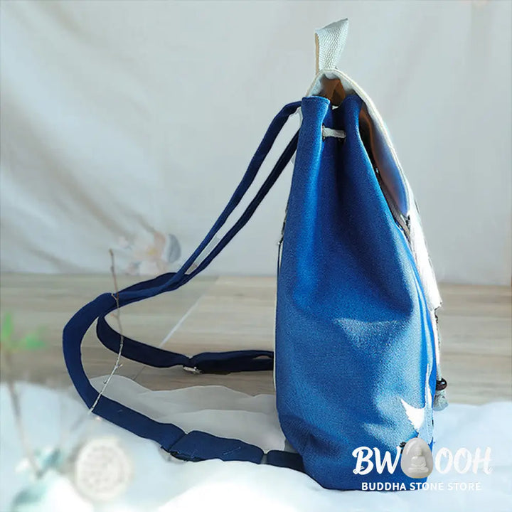 Buddha Stones Handmade Embroidered Large Capacity Canvas Backpack - Backpack