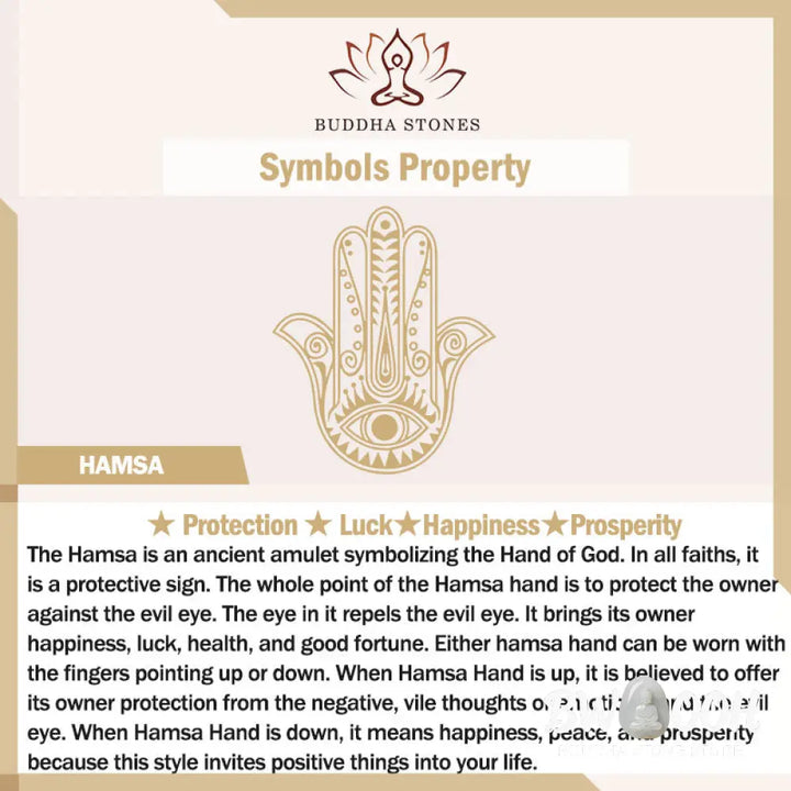 Buddha Stones Handmade Hamsa Symbol Protection Luck String Bracelet - BWOOOH - Bracelet