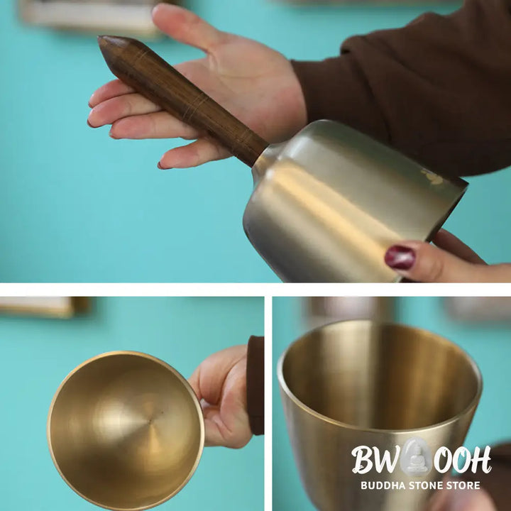 BWOOOH Tibetan singing bowl for meditation - Handmade Hand-held Awakening S