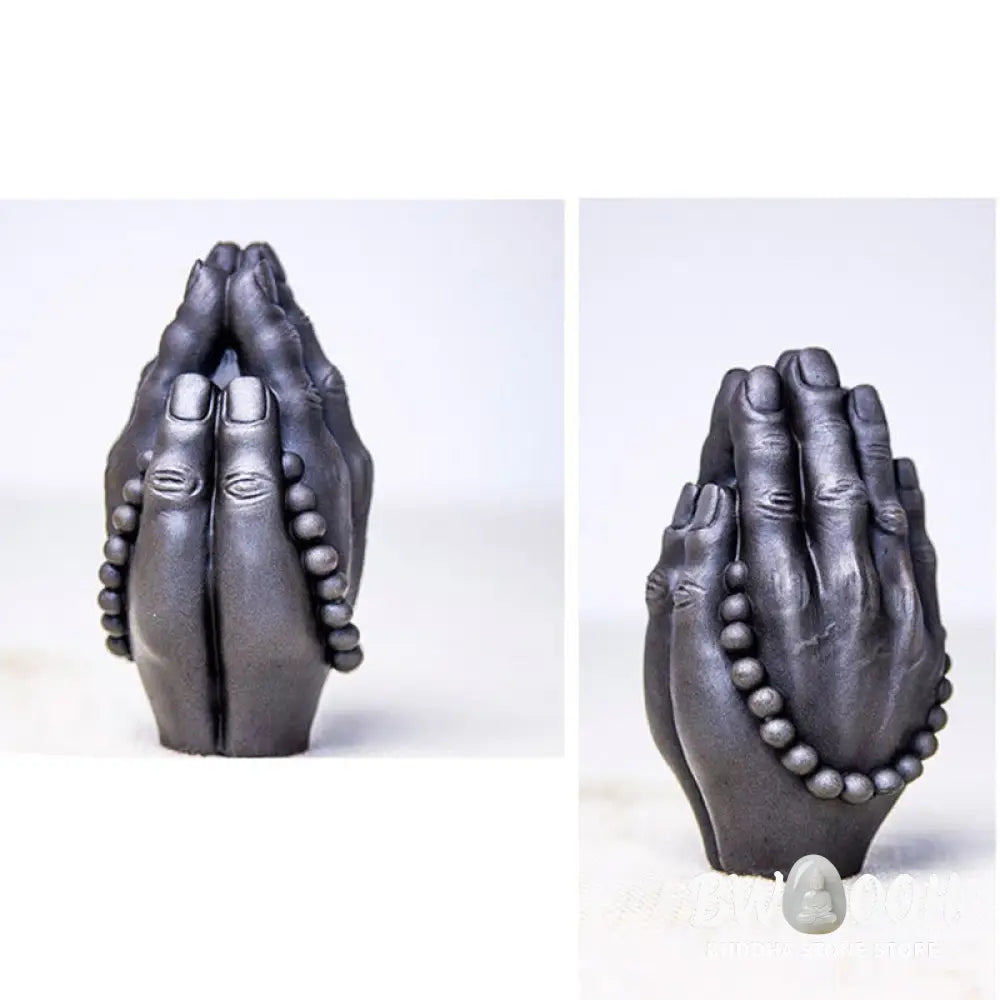 BWOOOH resin Buddha statue - Handmade Buddha Hand Namaste Iron P