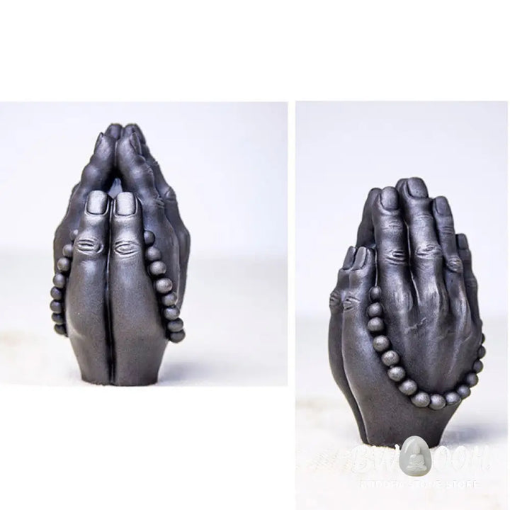 BWOOOH resin Buddha statue - Handmade Buddha Hand Namaste Iron P