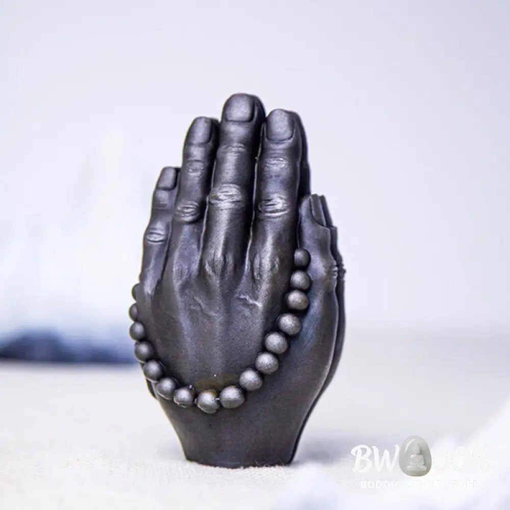 BWOOOH resin Buddha statue - Handmade Buddha Hand Namaste Iron P