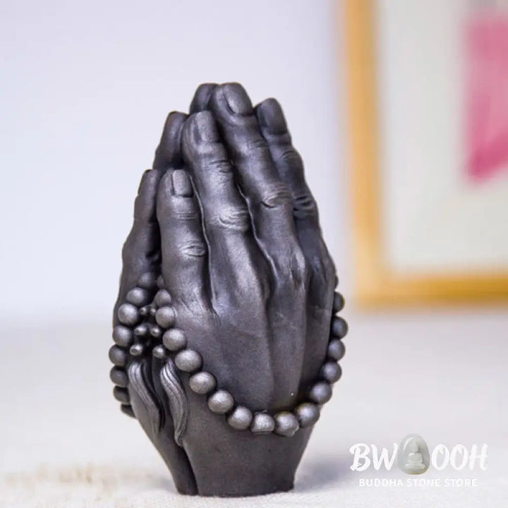 BWOOOH resin Buddha statue - Handmade Buddha Hand Namaste Iron P